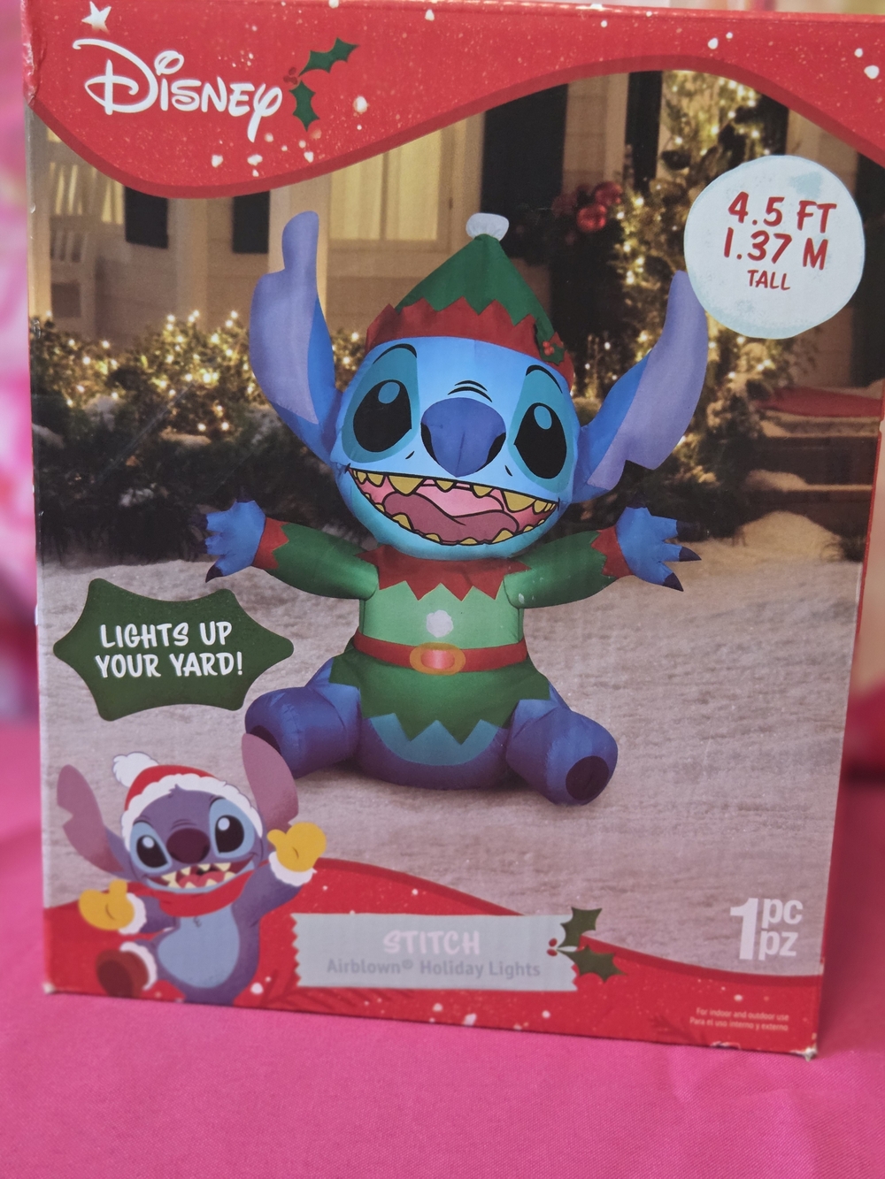 Disney Stitch Inflatable Holiday Decoration - Blue & Green